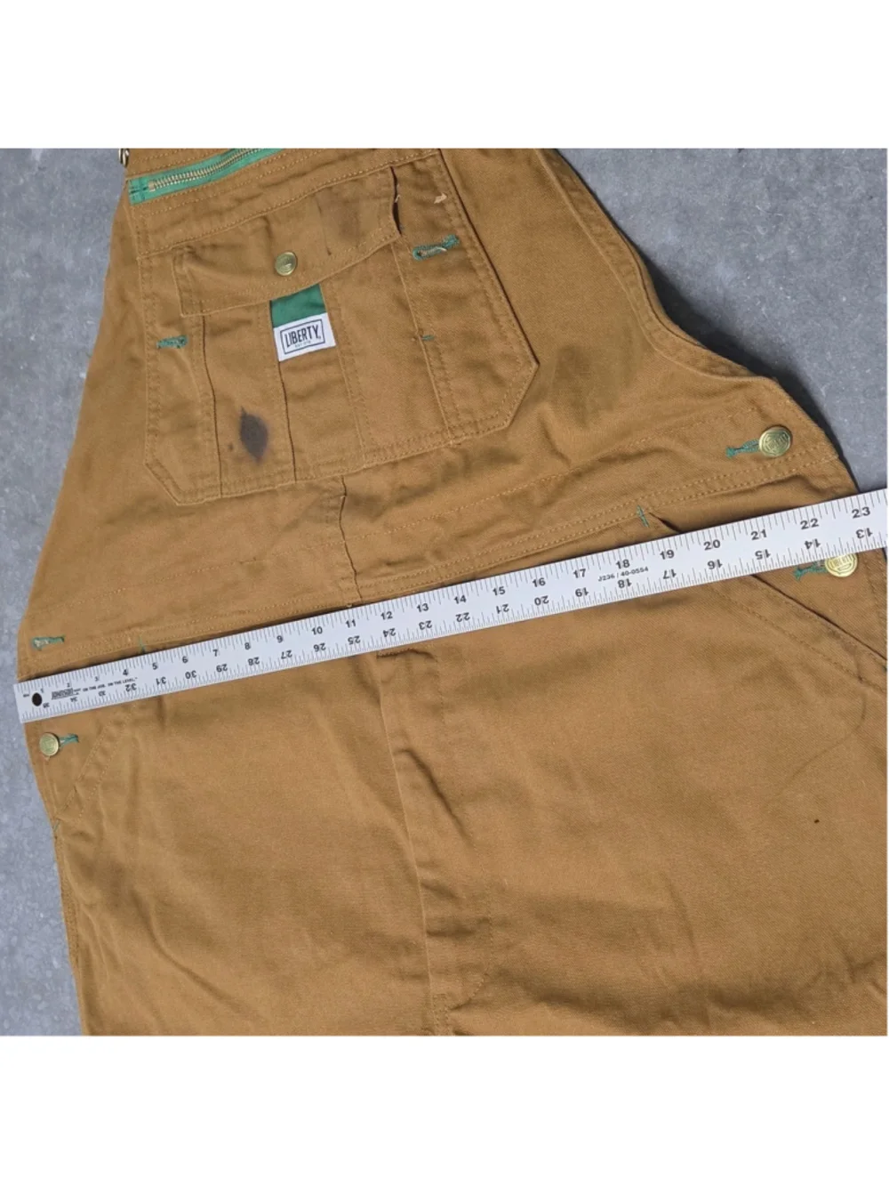 Liberty Overalls Men’s 40 X 32 Brown Denim Cabincore Streetwear Utility Workwear